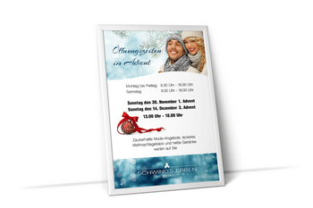 Foto vom Plakat Weihnachten im Modehaus Schwind's Erben Görlitz 2014