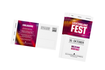 Foto von der Werbepostkarte zum Lichterglanzfest in Görlitz - Modehaus Schwind's Erben 2015