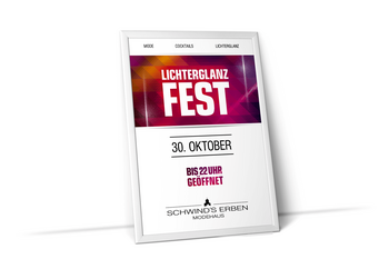Foto vom Plakate Lichterglanzfest im Modehaus Schwind's Erben Görlitz 2015
