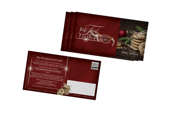 Foto von der personalisierten Werbepostkarte / Flyer - Weihnachten Augenoptik Thomas Wünsche Görlitz 2015