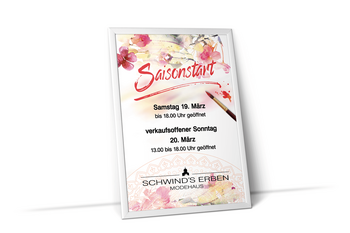 Foto vom Plakate Saisonstart Frühjahr/Sommer im Modehaus Schwind's Erben Görlitz 2016