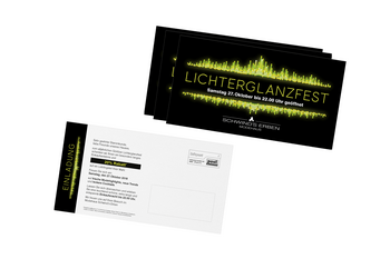 Foto von der Werbepostkarte zum Lichterglanzfest in Görlitz - Modehaus Schwind's Erben 2018