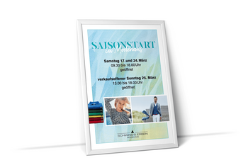 Foto vom Plakat Saisonstart F/S im Modehaus Schwind's Erben Görlitz 2018